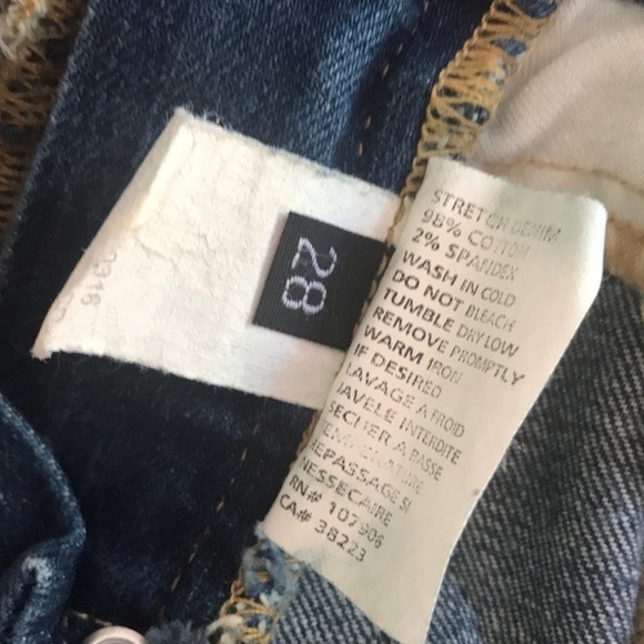 Hudson Distressed Flap Pocket Jeans 28 - Picture 6 of 6